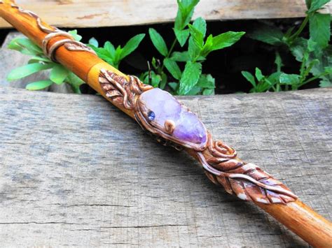 magic wand metal and stone in box|Power Magic Wand With Box, Amethyst Gemstone, Witchy.